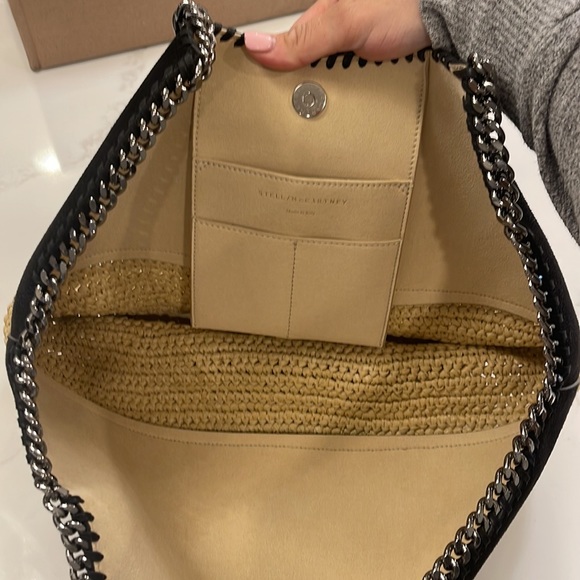 💕HP💕Stella McCartney Large black half and half tote bag - Picture 12 of 15